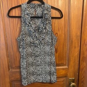 Ann Taylor Monochrome Sleeveless Blouse